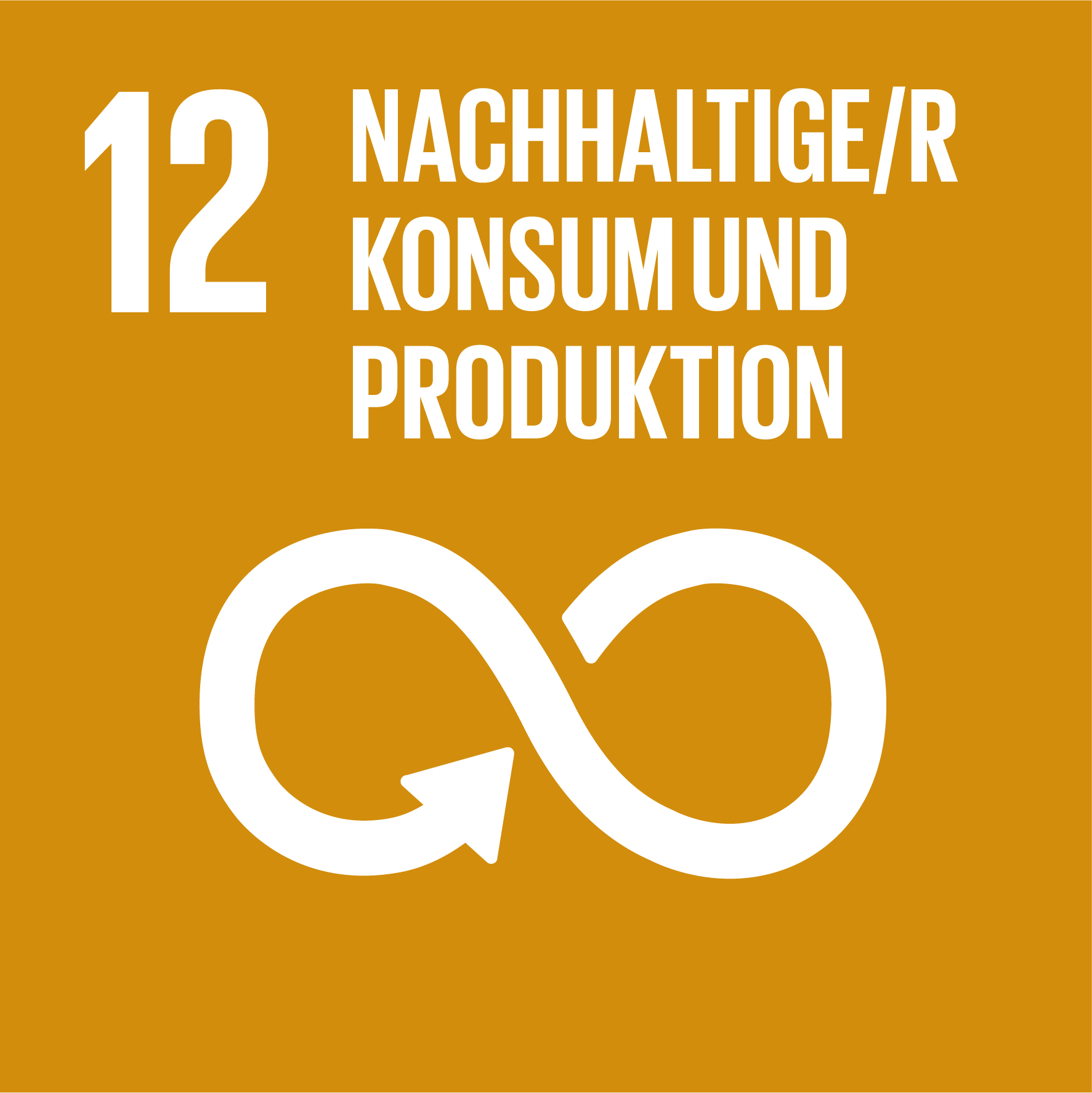 Schaubild von Ziel Nummer 12 der Nachhaltigkeit „Nachhaltige/r Konsum und Produktion"