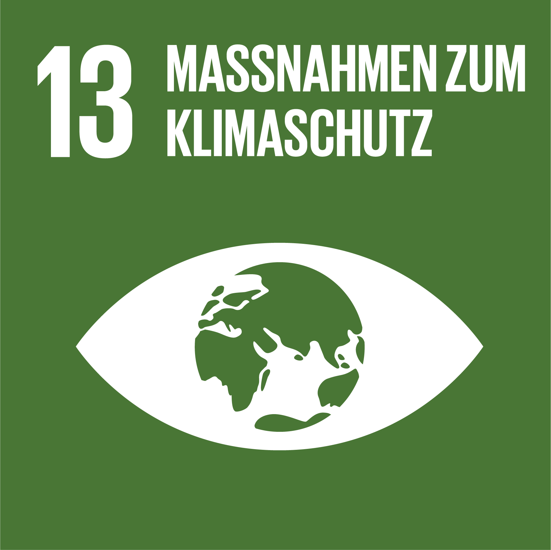 Schaubild von Ziel Nummer 13 der Nachhaltigkeit „Massnahmen zum Klimaschutz"