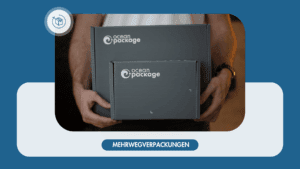 Zwei wiederverwendbare Versandboxen von Ocean Package als Beispiel für Mehrwegverpackungen für den E-Commerce“