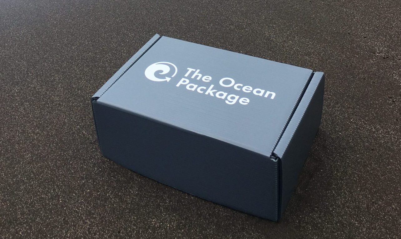 Mehrweg Versandkarton von the Ocean Package als Symboldbild für nachhaltigen Ressourceverbrauch